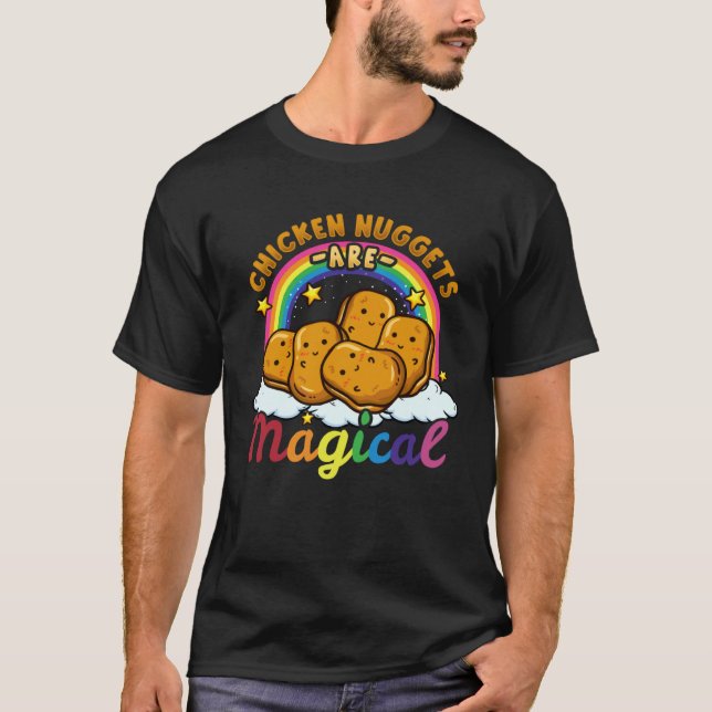 Camiseta Nuggets de Frango Comida Comida Rápida Amor (Frente)