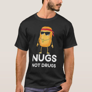 Camiseta Nuggets de Frango Divertidos e Legais Nugs Não Dro