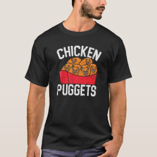Camiseta Nuggets de Frango Dono de Pug Cachorro Filhote Pat
