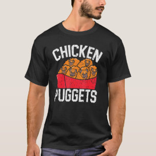 Camiseta Nuggets de Frango Dono Pug Cachorro Filhote Pata