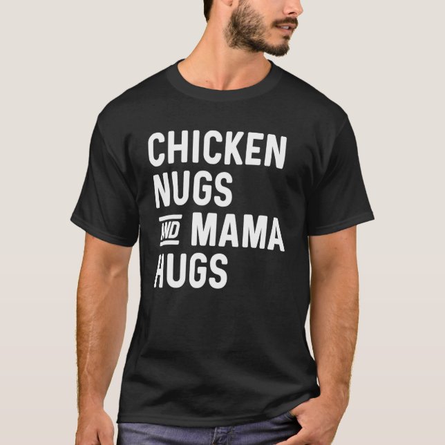 Camiseta Nuggets de Frango e Abraços da Mamãe Nuggets e Bei (Frente)