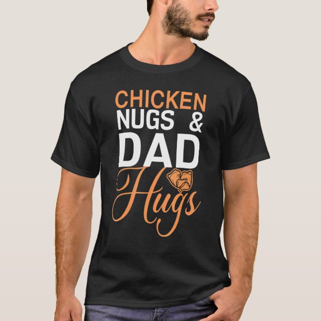 Camiseta Nuggets de Frango E Abraços do Papai (Frente)
