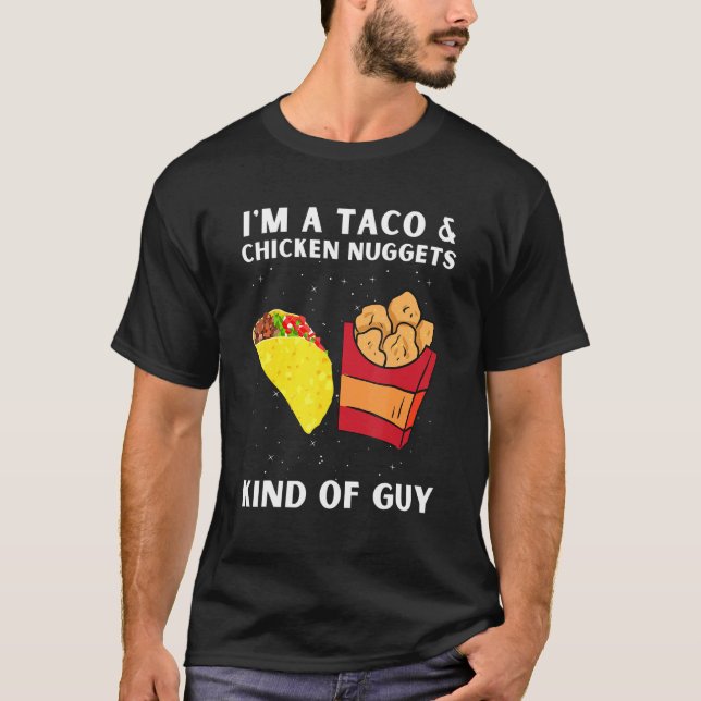 Camiseta Nuggets de Frango e Frango Frito do Homem - Nugget (Frente)