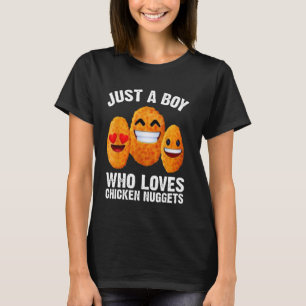 Camiseta Nuggets de Frango Filho É Apenas Um Menino Que Ama