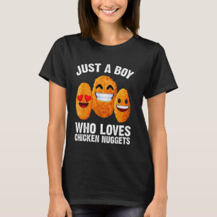 Camiseta Nuggets de Frango Filho É Apenas Um Menino Que Ama