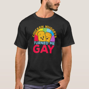 Camiseta Nuggets de Frango Me Tornaram um Foodie Gay Nuggy