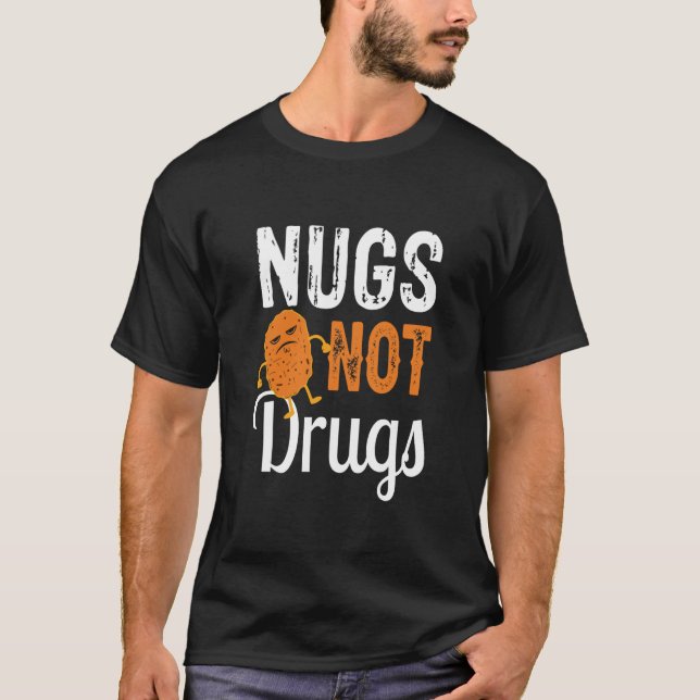 Camiseta Nuggets de Frango Nuggets de Frango Nugs Não Droga (Frente)