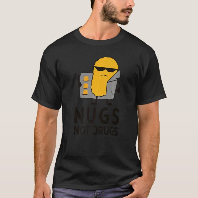 Camiseta Nuggets de Frango Nugs Não Drogas (Frente)