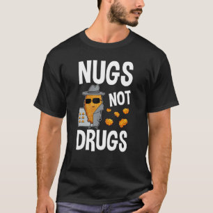 Camiseta Nuggets de Frango  Nugs Não Drogas Frango Frito