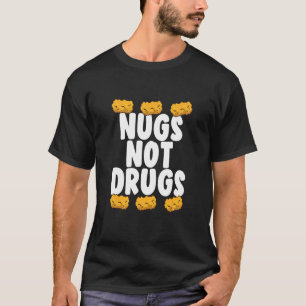 Camiseta Nuggets de Frango Nugs Não Drogas Galinhas
