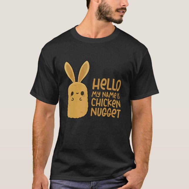 Camiseta Nuggets de Frango Olá Meu Nome É Nuggets de Frango (Frente)