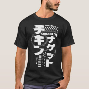 Camiseta Nuggets de Frango Texto Japonês Japão Streetwear V