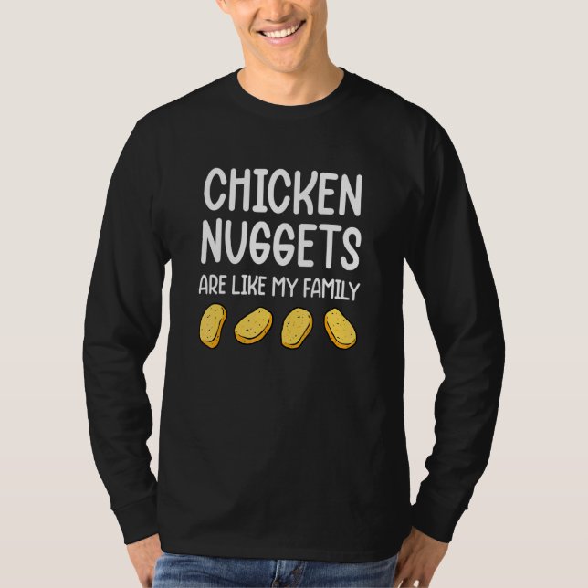 Camiseta Nuggets De Galinha São Como Os Meus Homens Da Famí (Frente)