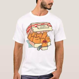 Camiseta Nuggets de Gatinho Comida Rápida Gato