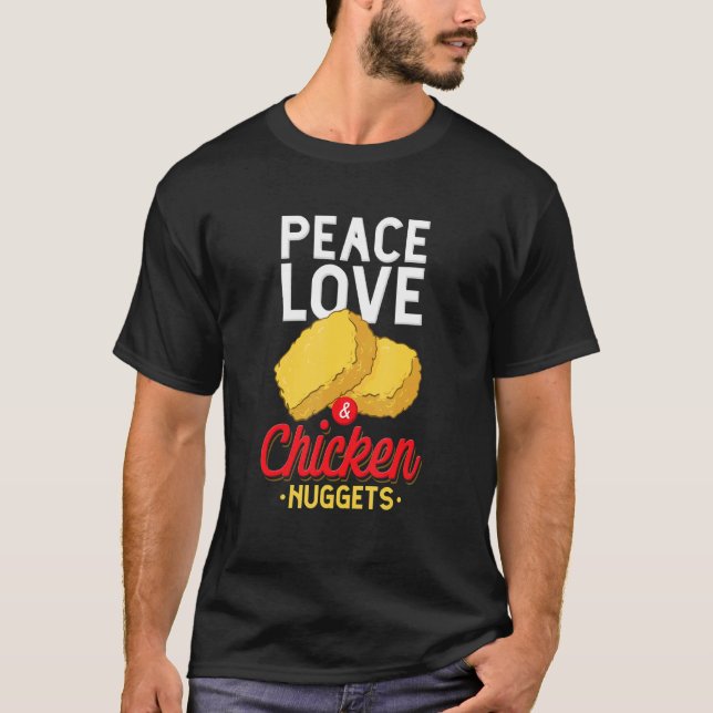 Camiseta Nuggets de Paz Amor e Frango  Nugget de Frango (Frente)