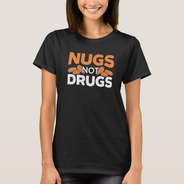 Camiseta Nugs Não Drogas Comida Frita Nuggy Frango Nugget P (Frente)