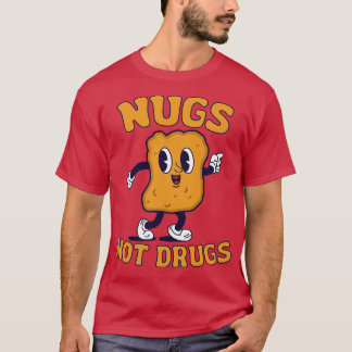 Camiseta Nugs Não Drogas Galinhas Nuggets Engraçados