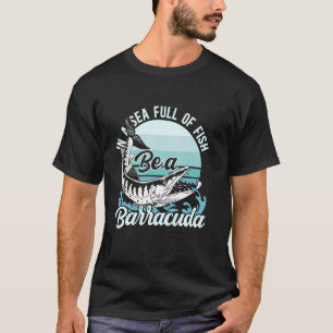 Camiseta Num Cheio Marítimo De Peixe, Ser Um Esporte De Bar