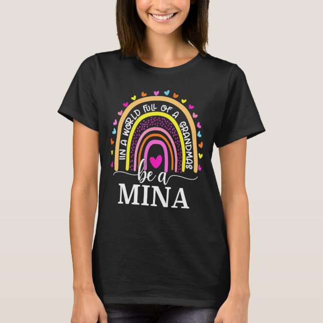 Camiseta Num Cheio Mundial De Granmas Seja Um Mina Arco-Íri (Frente)