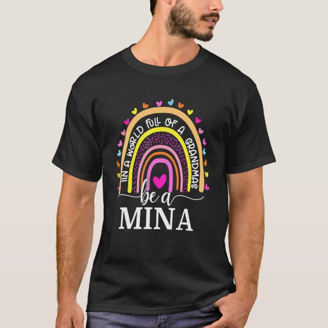 Camiseta Num Cheio Mundial De Granmas Seja Um Mina Arco-Íri (Frente)