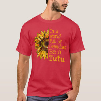 Camiseta Num Mundo De Avós Seja Autu Havaí Avó Havaiana