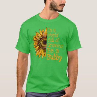 Camiseta Num Mundo De Avós Seja Uma Bubby Judaica Yiddish G