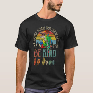 Camiseta Num Mundo Seja Bonito Dinossauro Rex Umbrella Auti