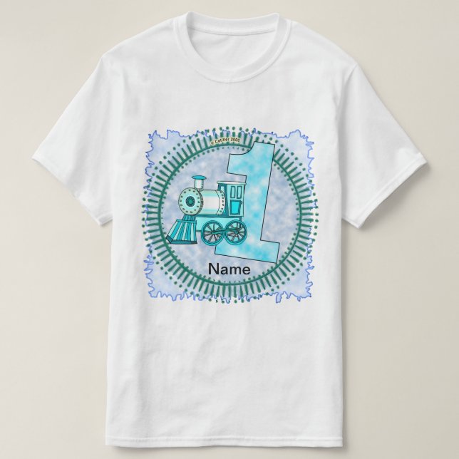 Camiseta Number 1 Blue Train T-Shirt  (Frente do Design)