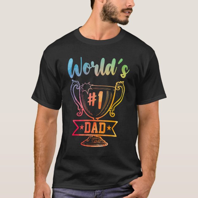 Camiseta Number 1 Dad Fathers Day For Dad (Frente)