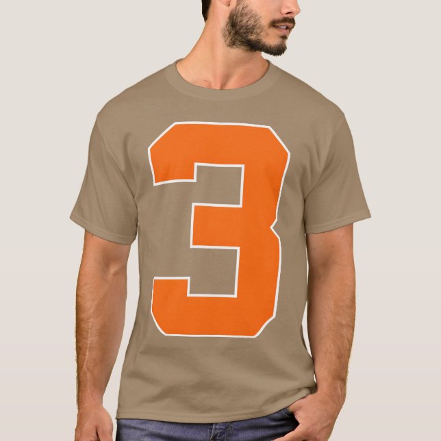 Camiseta Number 3 Sports Orange friend (Frente)