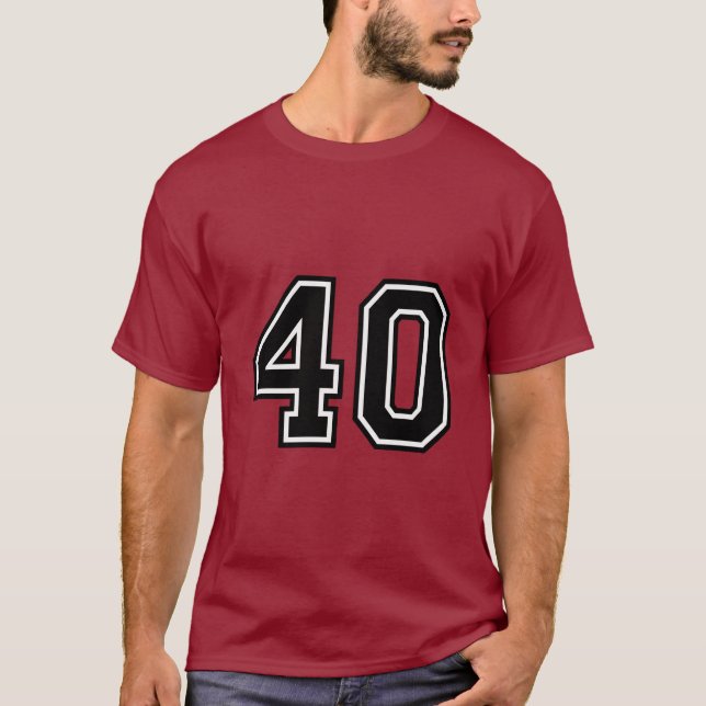 Camiseta Number 40 Varsity Sports Jersey | 40th Birthday (Frente)