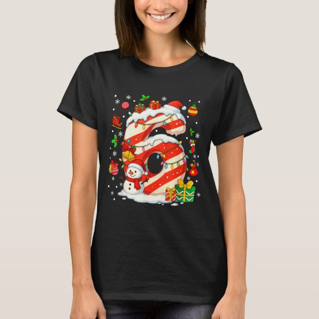 Camiseta Number 67 Christmas Candy 6 7 Six Seven 6 7 Matchi (Frente)