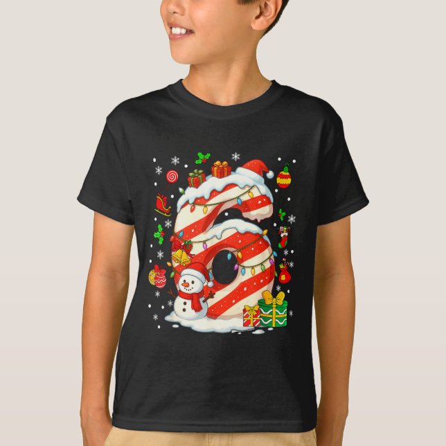Camiseta Number 67 Christmas Candy 6 7 Six Seven 6 7 Matchi (Frente)