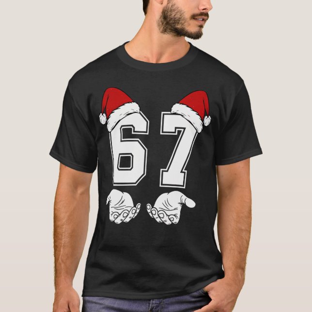 Camiseta Number 67 Matching Six Seven 6 7 Meme 6 7 Christma (Frente)