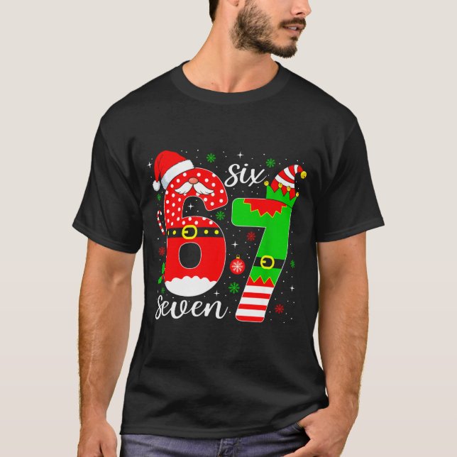 Camiseta Number 67 Matching Six Seven 6 7 Meme 6-7 Christma (Frente)