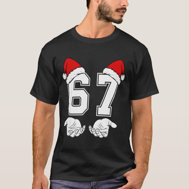 Camiseta Number 67 Matching Six Seven 6 7 Meme 6 7 Christma (Frente)