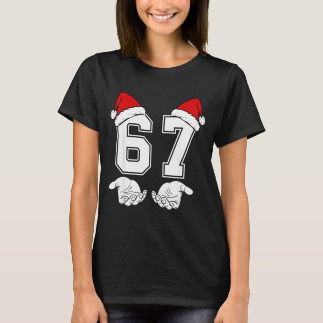 Camiseta Number 67 Matching Six Seven 6 7 Meme 6 7 Christma (Frente)