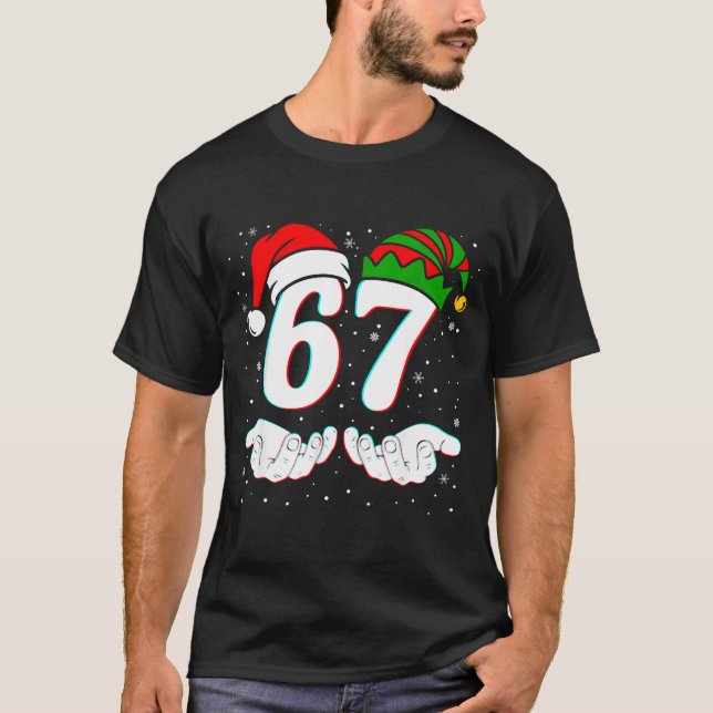 Camiseta Number 67 Matching Six Seven 6 7 Meme 6-7 Christma (Frente)