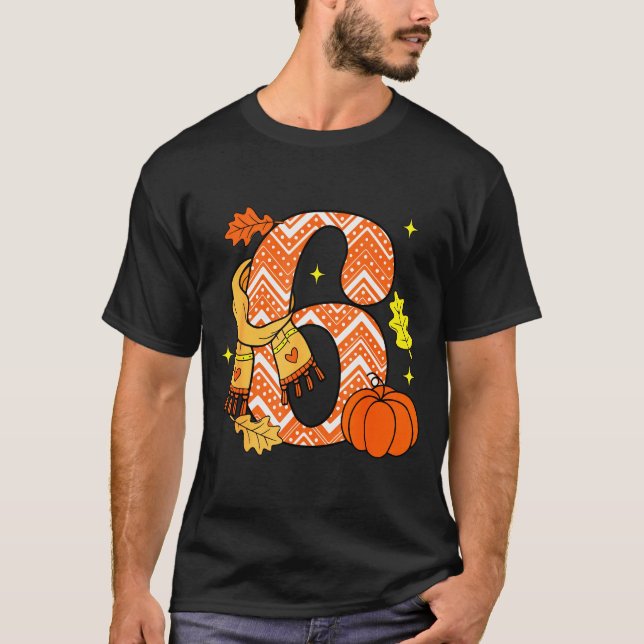 Camiseta Number 6 67 Fall Autumn Pumpkin Meme Funny Six Sev (Frente)