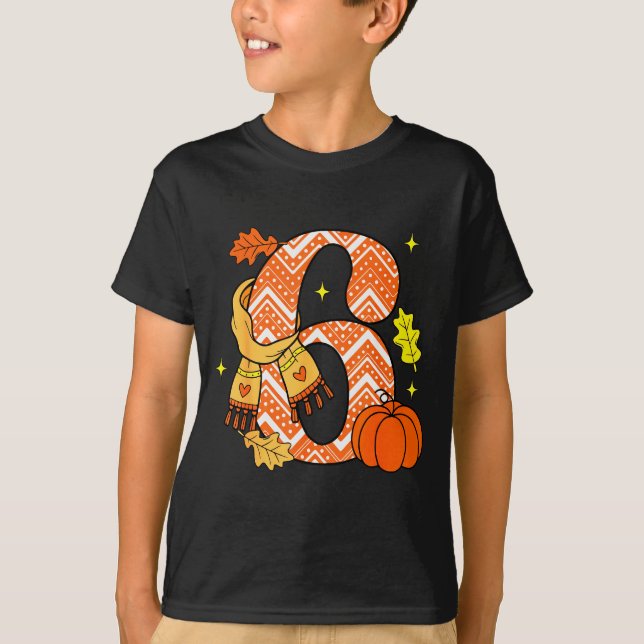 Camiseta Number 6 67 Fall Autumn Pumpkin Meme Funny Six Sev (Frente)