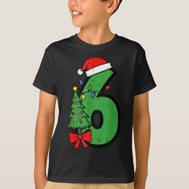 Camiseta Number 6 Christmas 6 7 Matching 67 Meme Men Women  (Frente)
