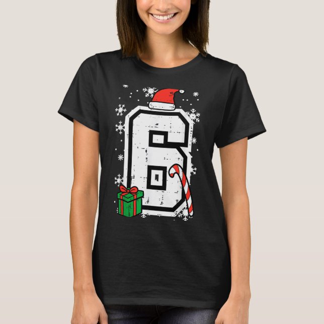 Camiseta Number 6 Christmas 6 7 Xmas Matching 67 Meme Men W (Frente)