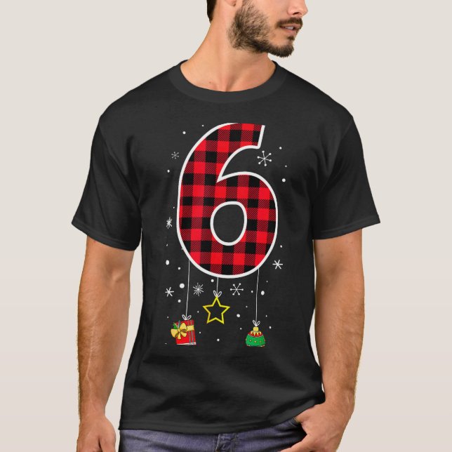Camiseta Number 6 Funny Meme Saying 6 7 Six Seven Christmas (Frente)