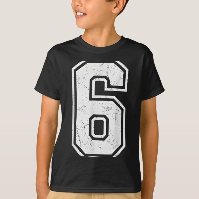 Camiseta Number 6 Matching 67 Meme Costume Men Women Kids  (Frente)