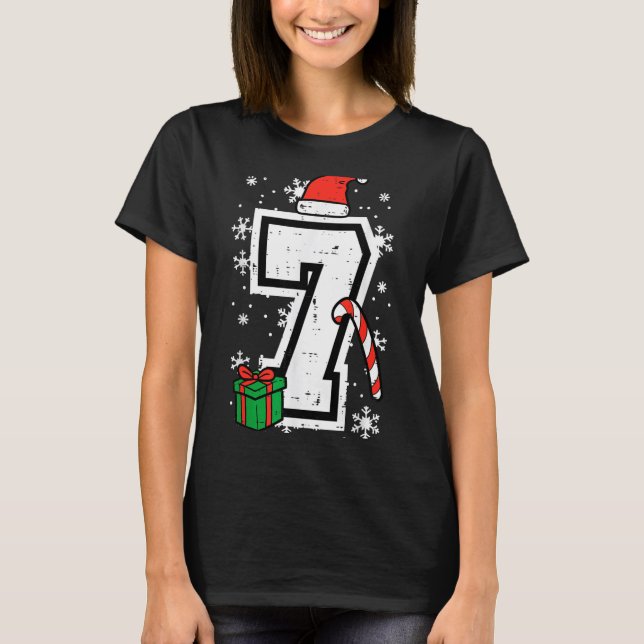 Camiseta Number 7 Christmas 6 7 Xmas Matching 67 Meme Men W (Frente)