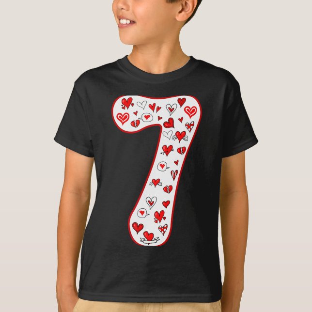 Camiseta Number 7 Couple Costume Duo 67 Meme Six Seven Vale (Frente)