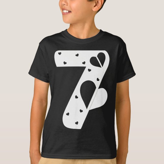 Camiseta Number 7 Hearts Love 67 Couple Matching Christmas  (Frente)