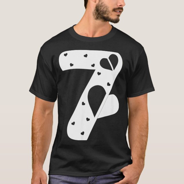 Camiseta Number 7 Hearts Love 67 Couple Matching Christmas  (Frente)