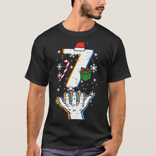 Camiseta Number 7 Matching 67 Meme Christmas 6 7 Xmas Men W (Frente)