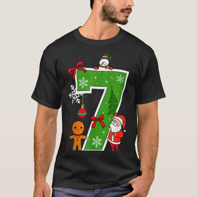 Camiseta Number 7 Matching 67 Meme Christmas Costume Men Wo (Frente)